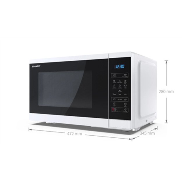 Sharp | Microwave Oven | YC-MS252AE-W | Free standing | 25 L | 900 W | White