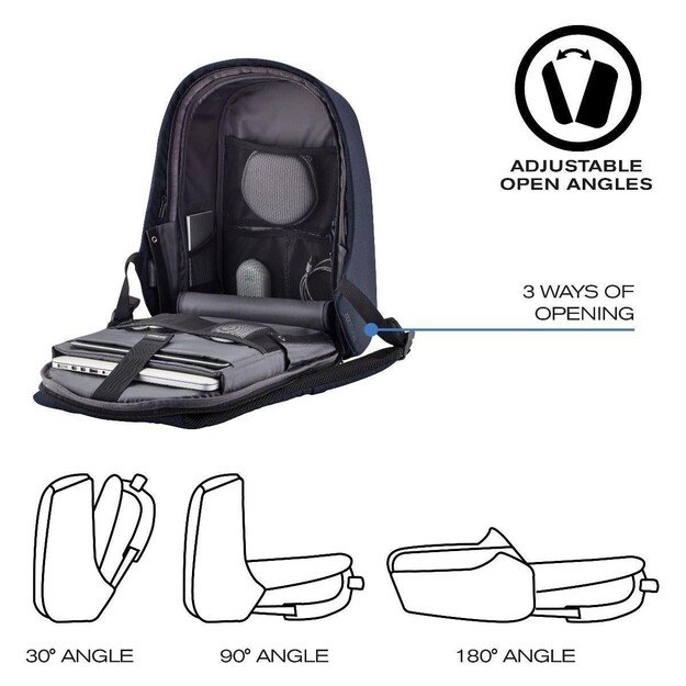 XD DESIGN ANTI-THEFT BACKPACK BOBBY HERO REGULAR NAVY P/N: P705.295 15