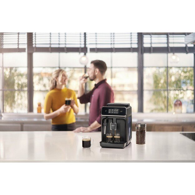 Philips Coffee Maker | EP2220/10 | Pump pressure 15 bar | Built-in milk frother | Automatic | 1500 W | Black