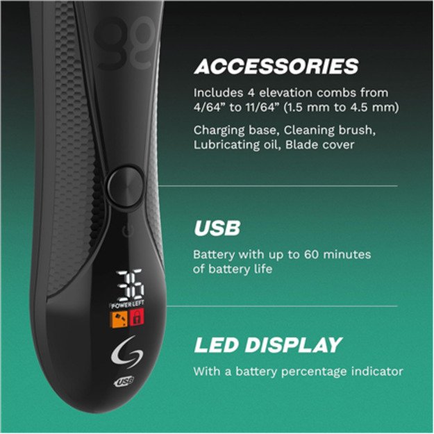 GA.MA GM6026 Eggo professional Body trimmer, Black | GA.MA