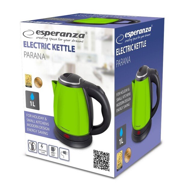 Esperanza EKK128G Electric kettle Parana 1 L, Green 1350 W