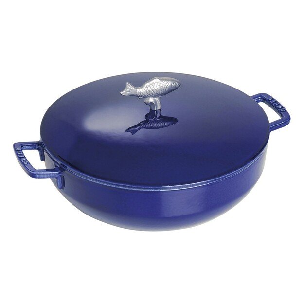 Staub Cast Iron Fish Soup Pot - Blue, 4.65 ltr