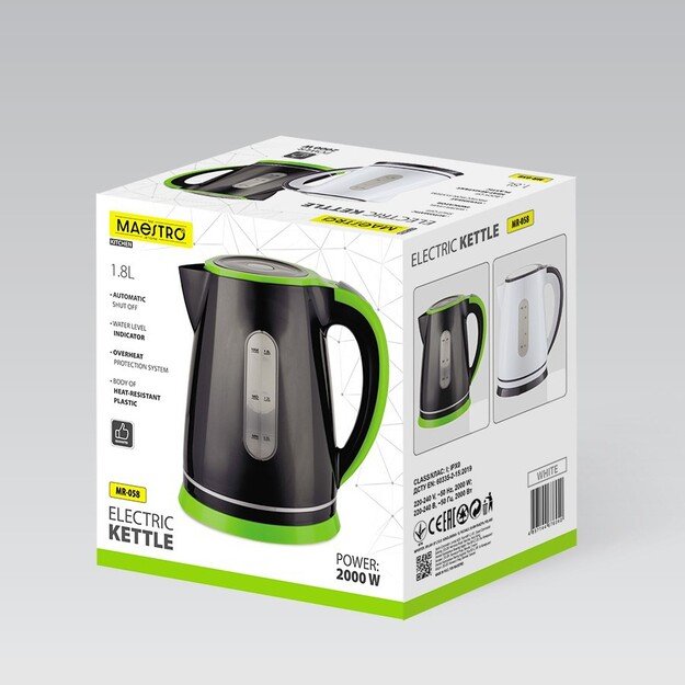 Electric kettle 1,8l 2000W MR-058-BLACK MAESTRO 1