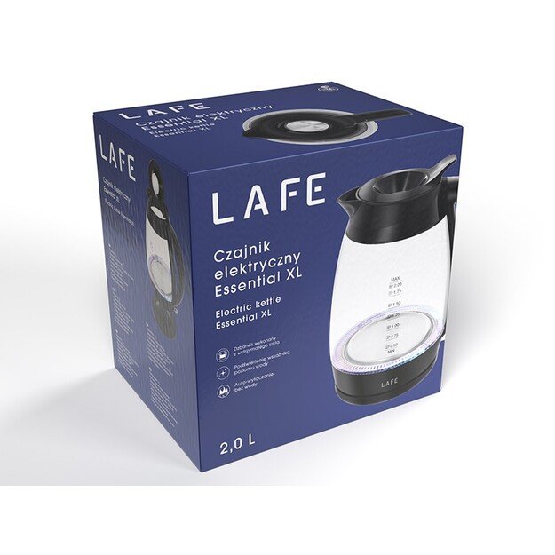 Lafe 47573 Electric Kettle Essential XL CEG016 Glass 2L
