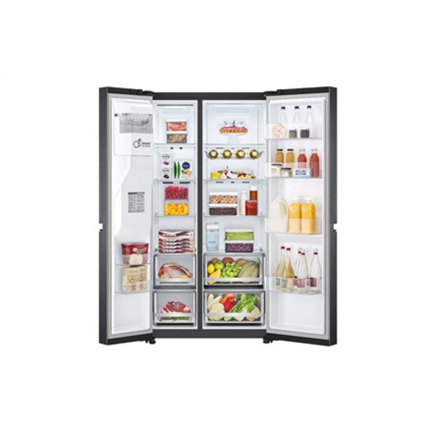 LG | Refrigerator | GSLV71MCLE | Energy efficiency class E | Free standing | Side by side | Height 179 cm | No Frost system | Fr