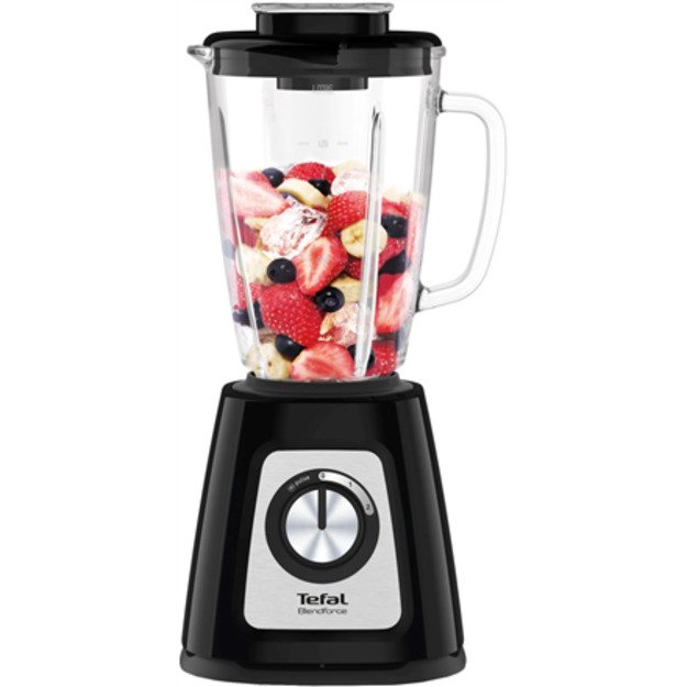 TEFAL | Blender | BL438831 BlendForce | Tabletop | 800 W | Jar material Glass | Jar capacity 1.25 L | Ice crushing | Black