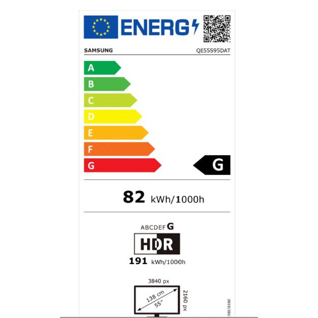 Samsung QE55S95DAT 139.7 cm (55 ) 4K Ultra HD Smart TV Wi-Fi Black