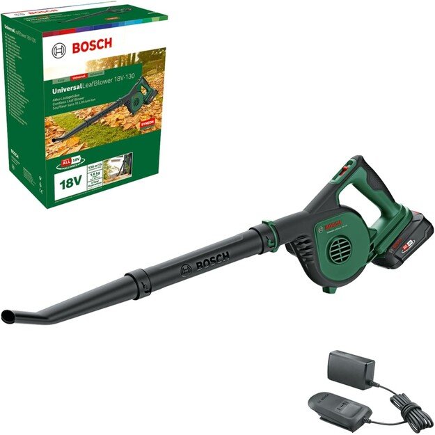 BOSCH UniversalLeafBlower 18V-130, 1x2,5Ah, AL 1820 CL, 06008A0600