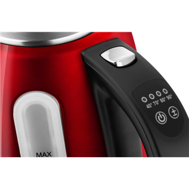 ETA | Kettle | Ela Digi ETA959890010 | Electric | 2200 W | 1.7 L | Stainless steel | 360° rotational base | Red