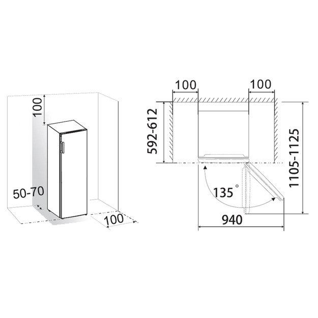 Gorenje | Freezer | F4142PW | Energy efficiency class E | Upright | Free standing | Height 143.4 cm | Total net capacity 165 L |