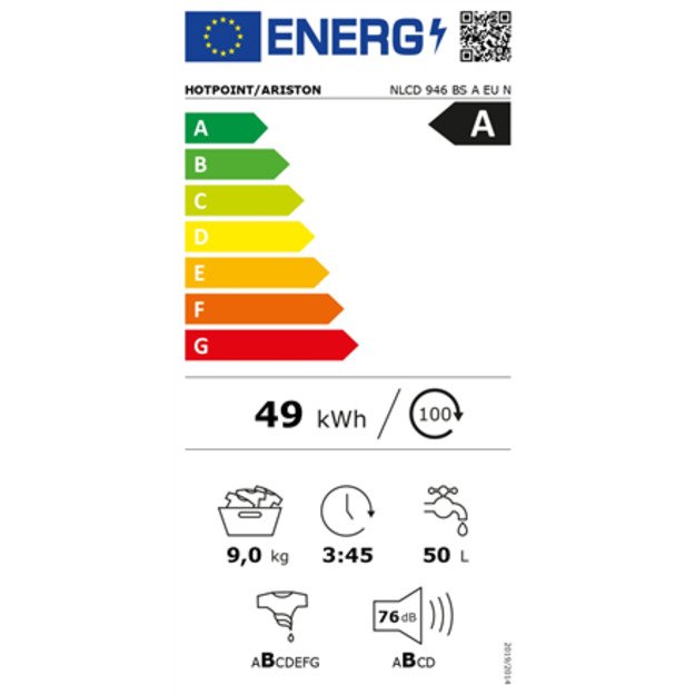 Skalbimo mašina HOTPOINT NLCD 946 BS A EU N