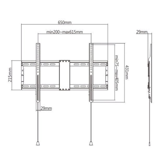 GEMBIRD WM-80F-01 TV wall mount fixed 37-80inch up to 70 kg