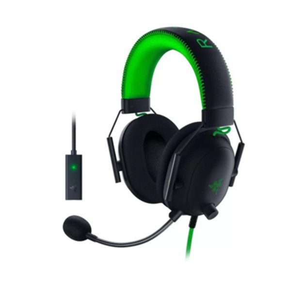 Razer Multi-platform  BlackShark V2 Special Edition Headset, On-ear, Microphone, Black/Green, Wired, Yes