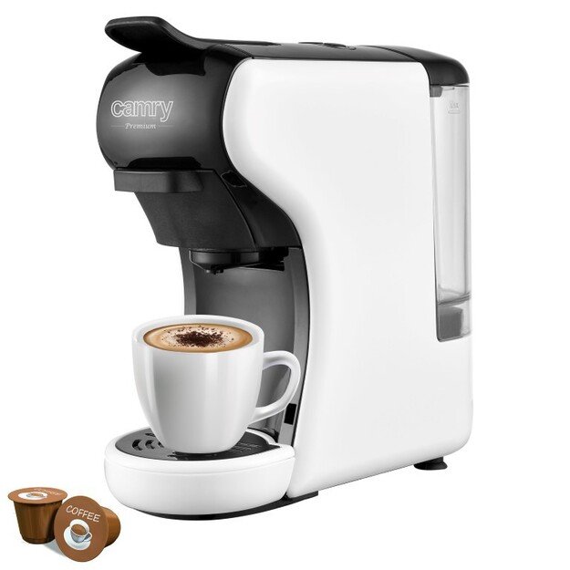 Camry Multi-capsule Espresso machine CR 4414 Pump pressure 19 bar, Ground/Capsule, 1450 W, White/Black