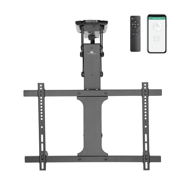 Maclean electric ceiling mount for TV, TUYA support, max VESA 600x400, for sloping walls, remote control, 32 -70 , 35kg, MC-880T