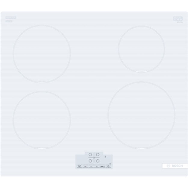 Bosch | Hob | PUE612BB1J | Induction | Number of burners/cooking zones 4 | Touch | Timer | White