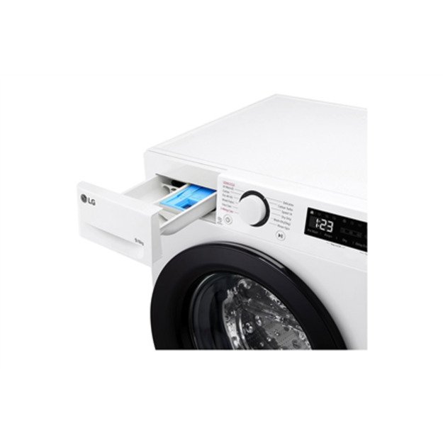 LG | Washing machine with dryer | F4DR509SBW | Energy efficiency class A | Front loading | Washing capacity 9 kg | 1400 RPM | D