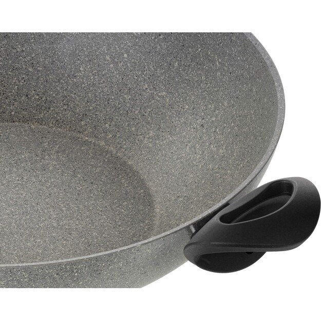 Keptuvė BALLARINI Ferrara Wok su dviem rankenom granito 36 cm FERR8KD.36D