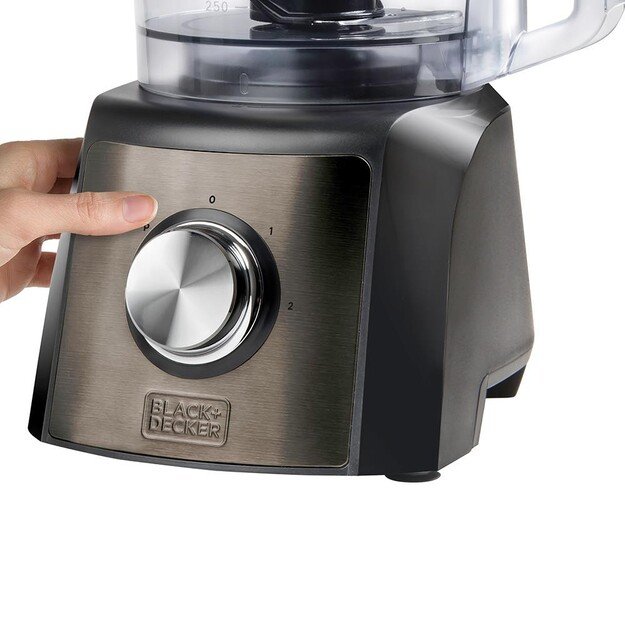 Black & Decker BXFPA1200E food processor 1200 W 1.5 L Black, Stainless steel