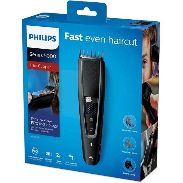 Philips 5000 series HC5632/15 hair trimmers/clipper Black