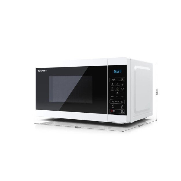 Sharp | Microwave Oven | YC-MS02E-W | Free standing | 20 L | 800 W | White