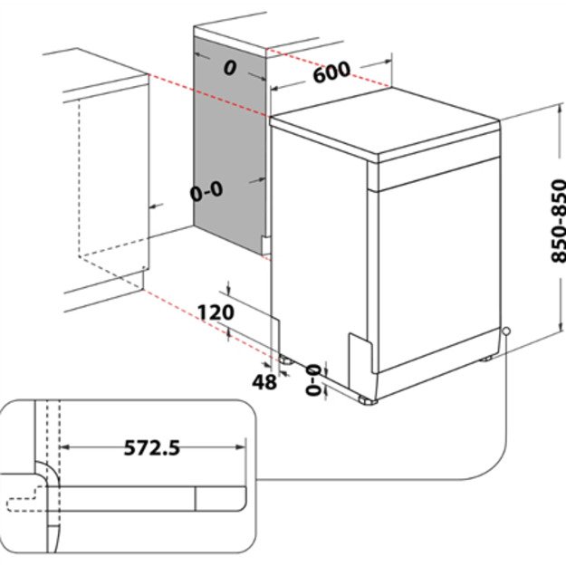 Dishwasher | D2F HD624 AS | Free standing | Width 60 cm | Number of place settings 14 | Number of programs 9 | Energy efficiency