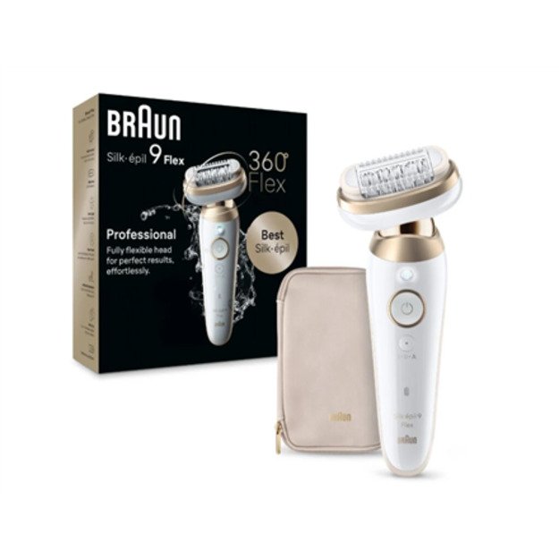 Braun Epilator | 9-011 3D Silk-epil 9 Flex | Operating time (max) 50 min | Number of power levels 2 | Wet & Dry | White