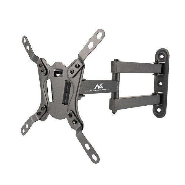 Maclean MC-418 TV Monitor Full Motion Wall Mount 23 -43  30kg max VESA 200x200 Black Tilting Rotating Adjustable Wall Distance