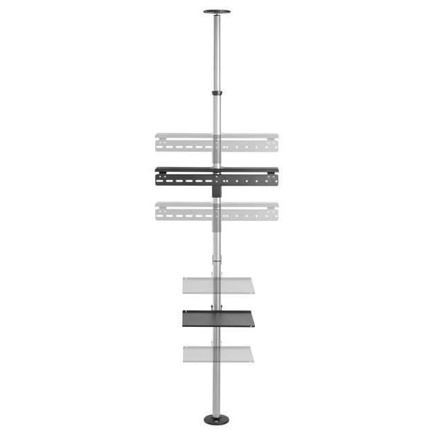 Telescopic TV holder, ceiling and floor with shelf Maclean MC-791N 37  -70 , max. 30 kg