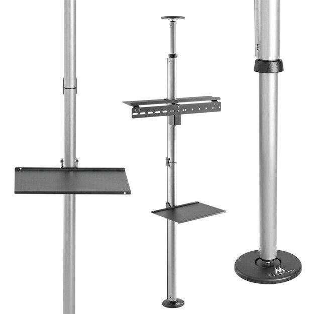 Telescopic TV holder, ceiling and floor with shelf Maclean MC-791N 37  -70 , max. 30 kg