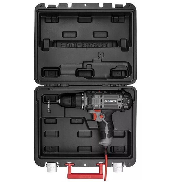 Mains drill/driver 300W Graphite 10mm self-clamping chuck with carrying case