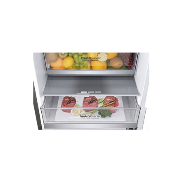 LG | Refrigerator | GBB72PZVCN1 | Energy efficiency class C | Free standing | Combi | Height 203 cm | Fridge net capacity 277 L