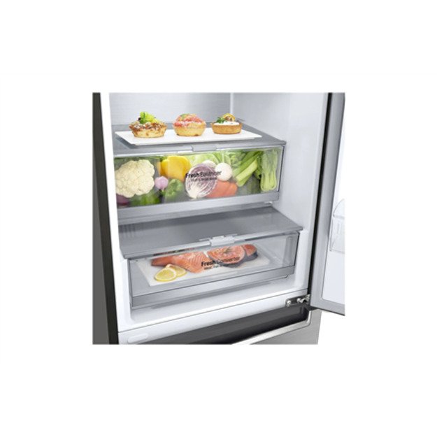 LG | Refrigerator | GBB72PZVCN1 | Energy efficiency class C | Free standing | Combi | Height 203 cm | Fridge net capacity 277 L