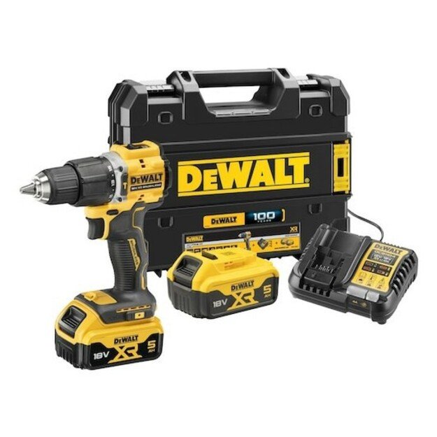 Smūginis suktuvas gręžtuvas DCD100YP2T 2X5Ah DEWALT