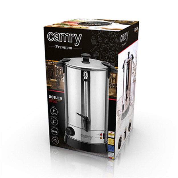 Camry CR 1267 electric kettle 8.8 L 980 W Black, Stainless steel 4