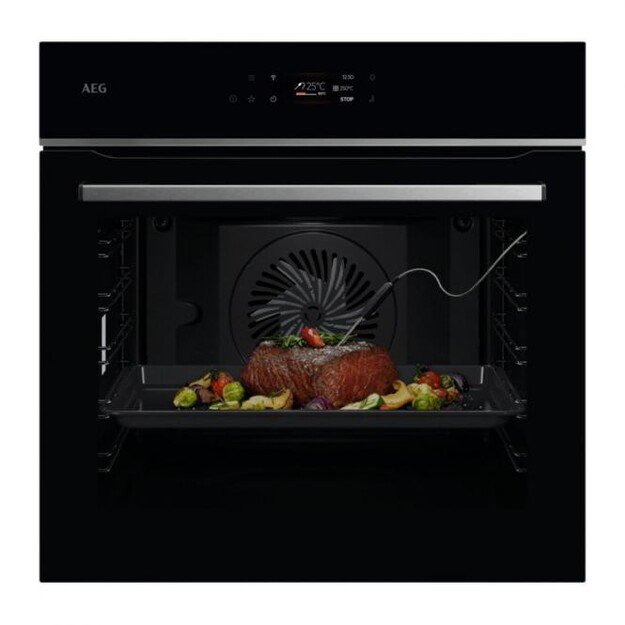 Juodos spalvos el.orkaitė su pirolize AEG OS6PB631AB
