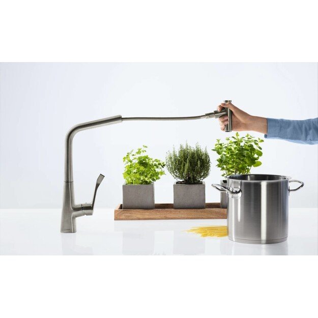 Virtuvinis mai&scaron;ytuvas su i&scaron;traukiama žarna Hansgrohe Metris Select M71 73820800 2