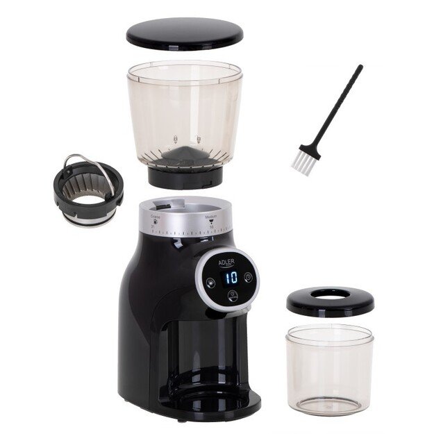 Adler | Coffee Grinder | AD 4450 Burr | 300 W | Coffee beans capacity 300 g | Number of cups 1-10 pc(s) | Black 2
