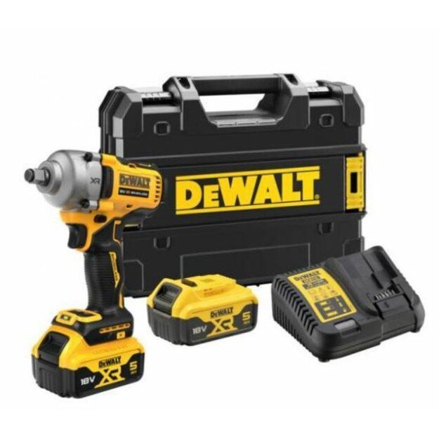 DEWALT. IMPACT WRENCH 1/2  18V 812Nm 2x5.0Ah 4-SPEED TSTAK CIRCLIP DCF891P2T
