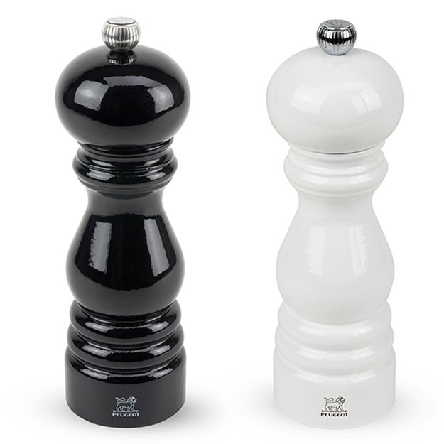 Grinder set, 18 cm, black and white, Paris