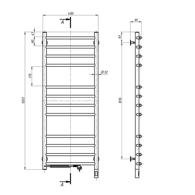 NAVIN Kamelia 480*1200 Sensor su laikmačiu kairė 12-007133-4812 3