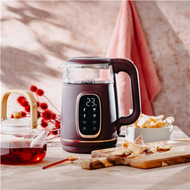 ADLER AD 1305 burgundy electric kettle 4