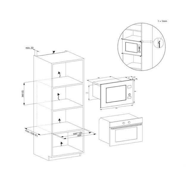 Mikrobangų krosnelė Candy CA38FL7N20WXB