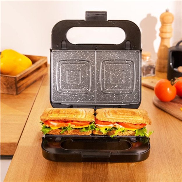 Cecotec Sandwich Maker | Rock’nToast 4in1 | 1000 W | Number of plates 4 | Black 4