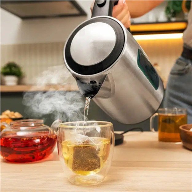 Cecotec Kettle | Thermosense 210 Steel | Electric | 2200 W | 1.7 L | Stainless steel | 360° rotational base | Black 3