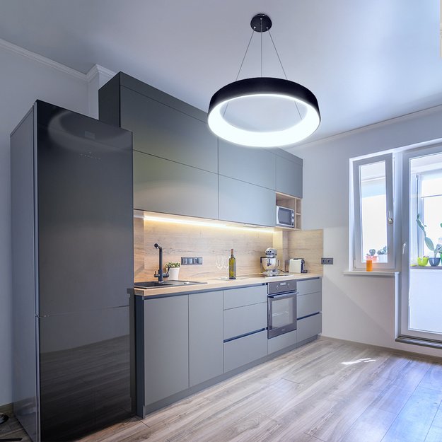 Led Pendant Lamp circle 35W 4000K black DL-G03