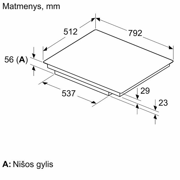 Įmontuojama indukcinė kaitlentė Neff T68PYY4C0