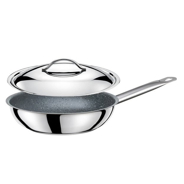 Frying pan Granite with lid, 20 cm, Exclusive