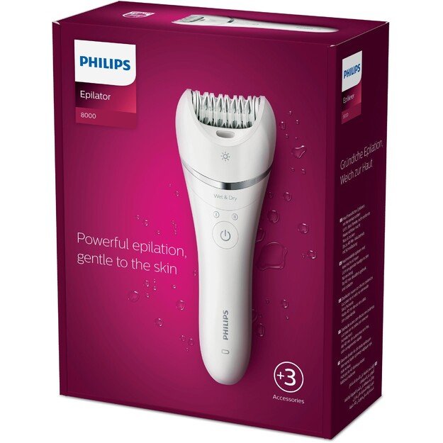 Philips BRE700/00 epilator 32 tweezers Silver, White