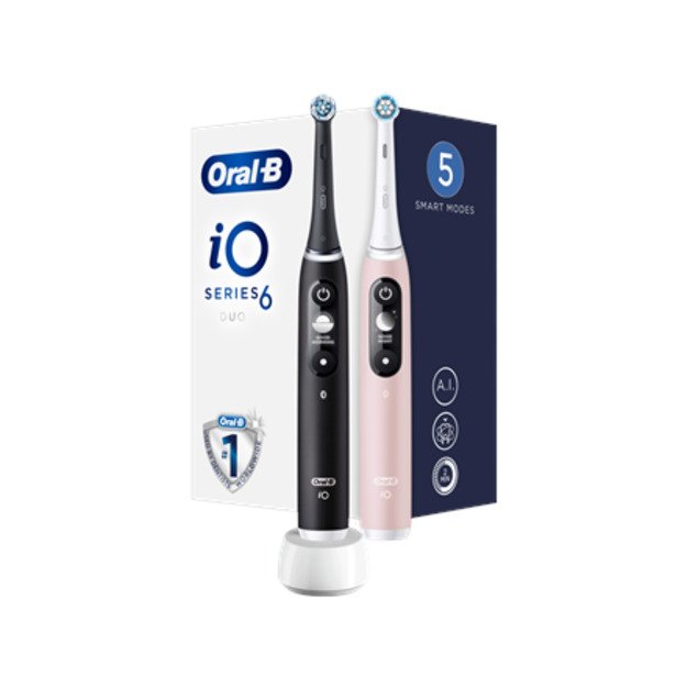 Oral-B Electric Toothbrush | iO6 DuoPack | Rechargeable | For adults | Number of brush heads included 2 | Number of teeth brushi